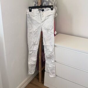 White Hollister ripped jeans